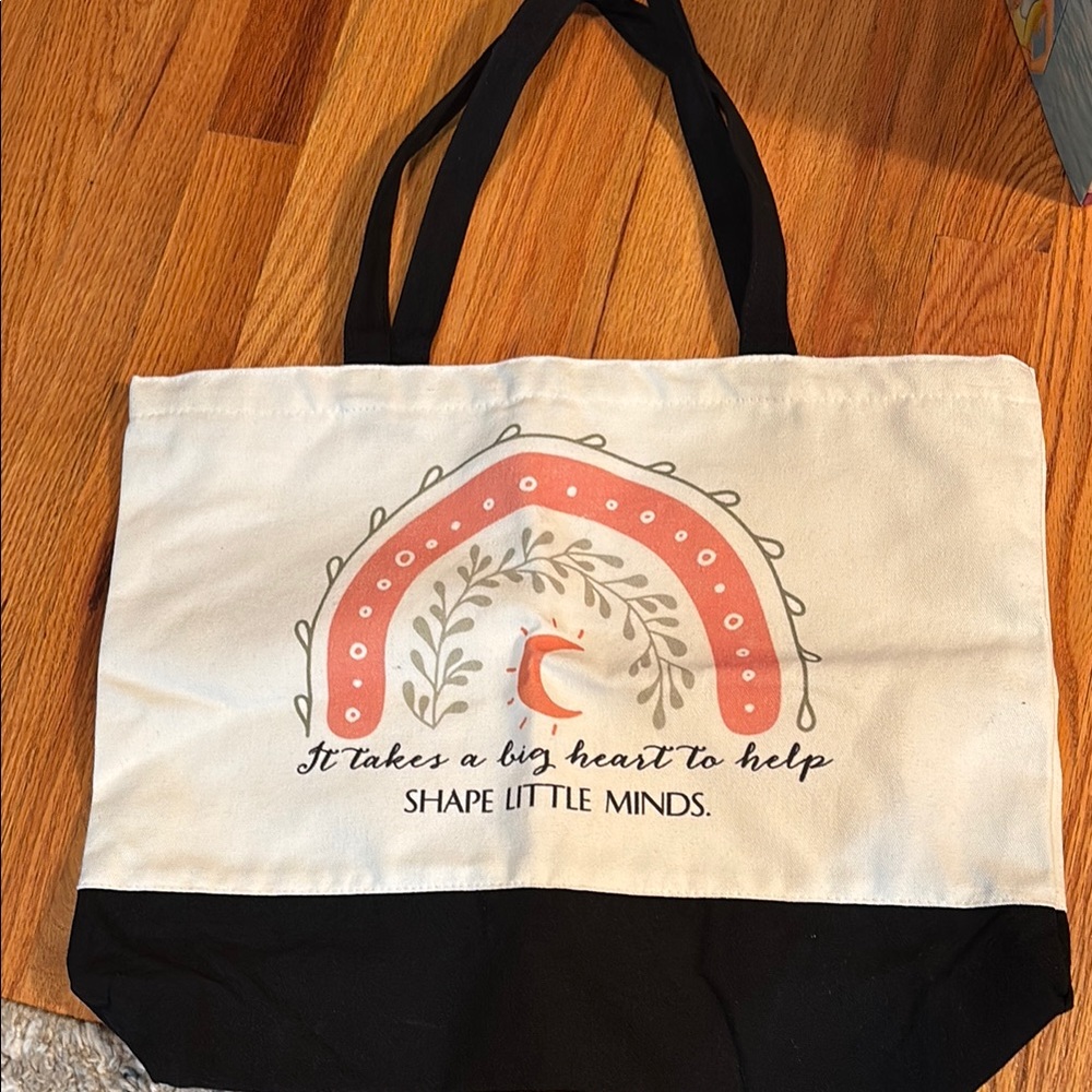 Canvas Tote Bag with Inspirational Quote